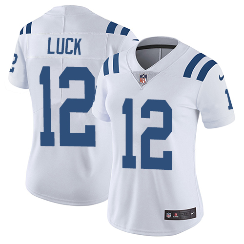 Indianapolis Colts #12 Limited Andrew Luck White Nike NFL Road Women JerseyVapor Untouchable jerseys->indianapolis colts->NFL Jersey